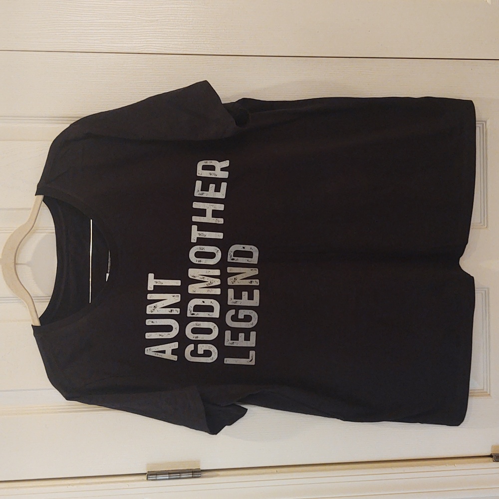 Black Graphic 3x Adult T-Shirt Aunt Godmother Legend